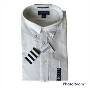 Lands’ End white button down dress shirt.